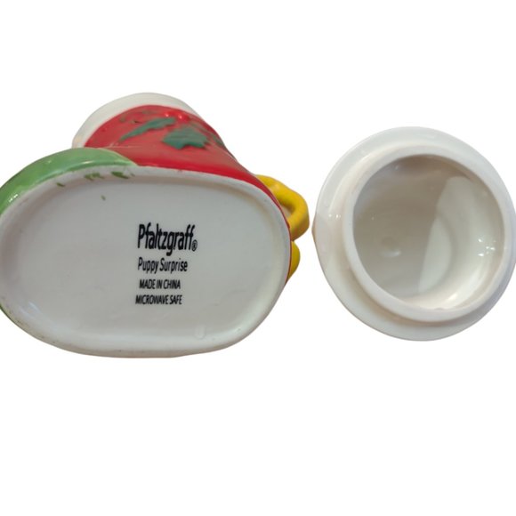 Pfaltzgraff Puppy Surprise Dog Stocking Covered Christmas Coffee Mug Tea Cup - Picture 5 of 5